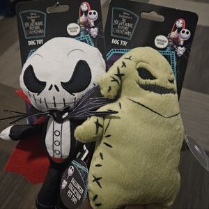 2 Nightmare Before Christmas Dog Oogie Boogie Jack Squeaker Toys
